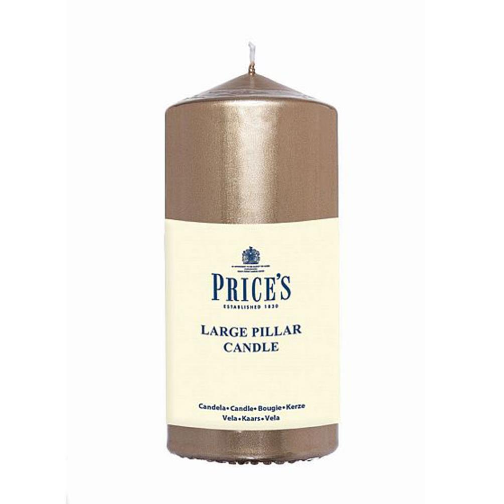 Price's Metallic Gold Pillar Candle 15cm £4.79